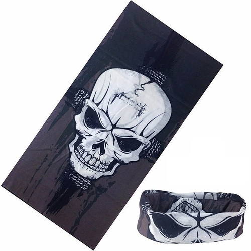 Bandana Face Mask with Skull Print New, Polyester