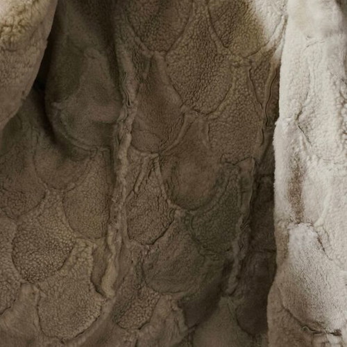 Sheepskin coat used, size M, beige