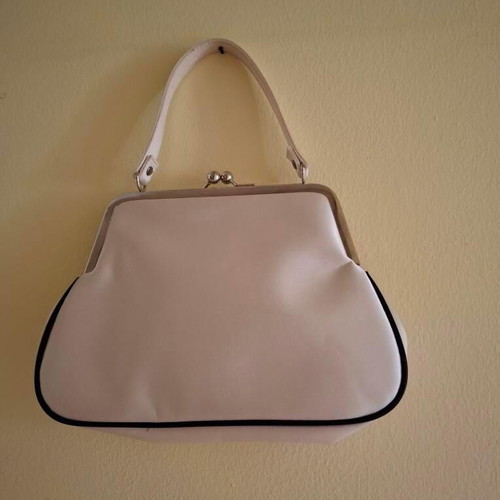Vintage evening disco clutch purse new, beige