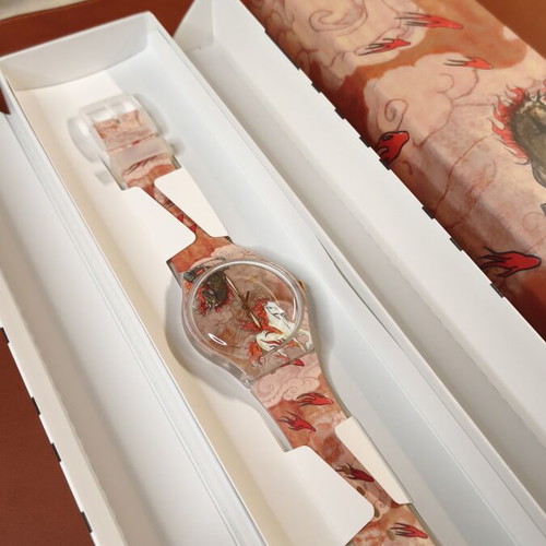 Swatch Riding the Clouds women's wristwatch new, colorful design