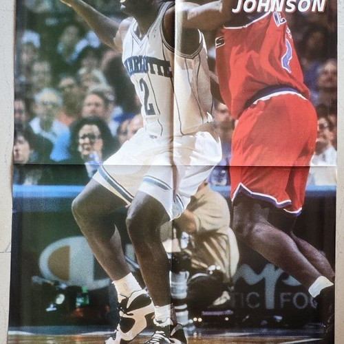 Rare double poster Tim Hardaway & Larry Johnson like new