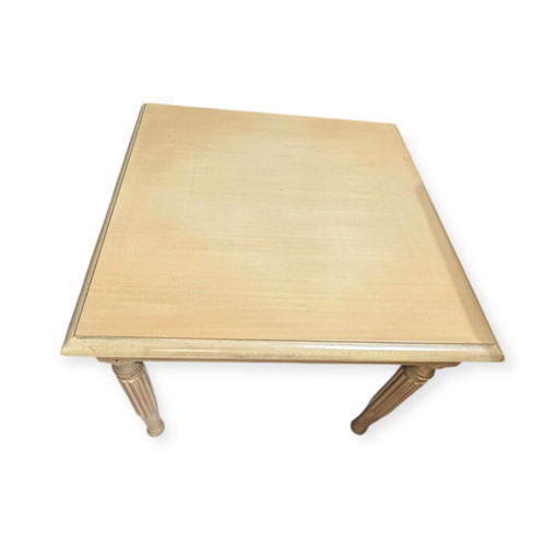 Auxiliary table like new, Italian patina decapé, solid wood 45x50x50cm