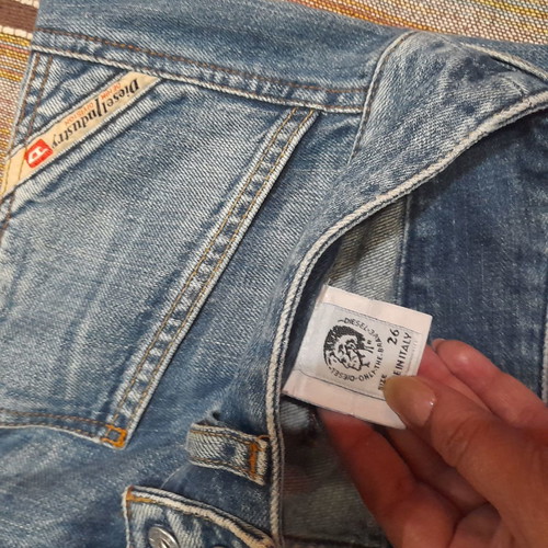 Vintage Diesel denim pants No26 used, light color with patina