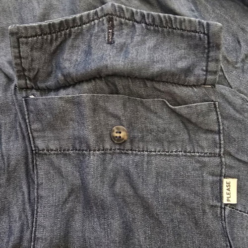 Please shirt dress blue denim used, size M