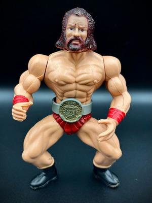 Vintage MOTU WWF Wrestling Action Figure like new with championship belt