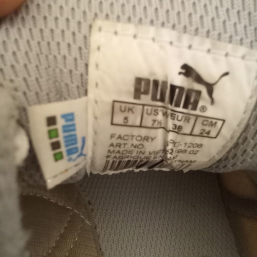 Puma women's athletic shoes, white and grey, size 38