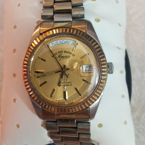 West End Watch Automatic Swiss Made President 25 Jewels vintage men's watch