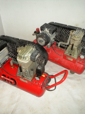 Αεροσυμπιεστές μεταχειρισμένοι 3HP, σετ 2 τεμαχίων με λάστιχα αέρα