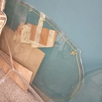 Versage glass top for dining table, new