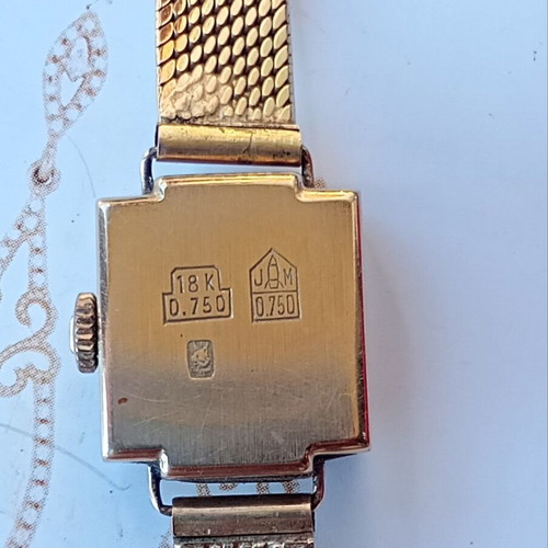 Avia Swiss Gold Watch 18k Mechanical Used Women's