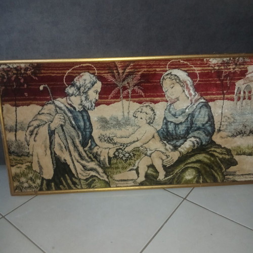 Velvet religious tapestry, 1 meter by 50 cm