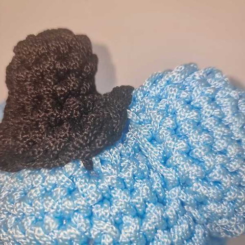 Handmade crocheted elephant doll with hat new