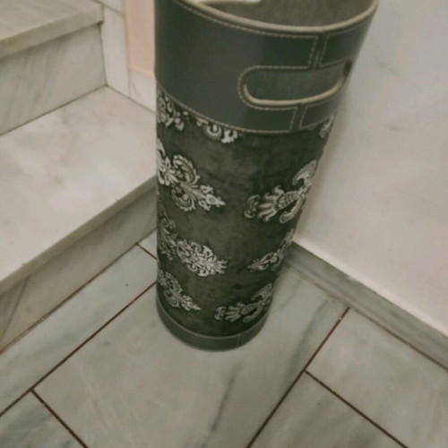 Vintage Retro Umbrella Stand with Leatherette Lining Like New