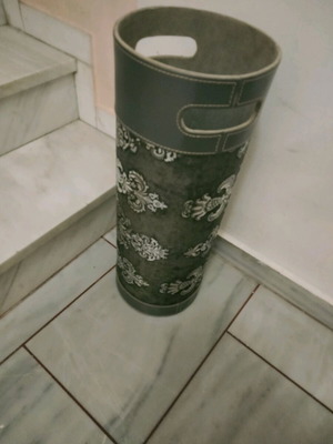 Vintage Retro Umbrella Stand with Leatherette Lining Like New