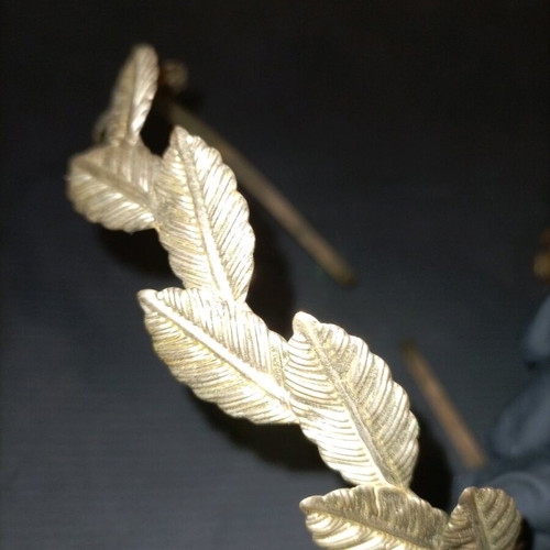 Metallic golden Daphne headband wreath ancient Greek style like new