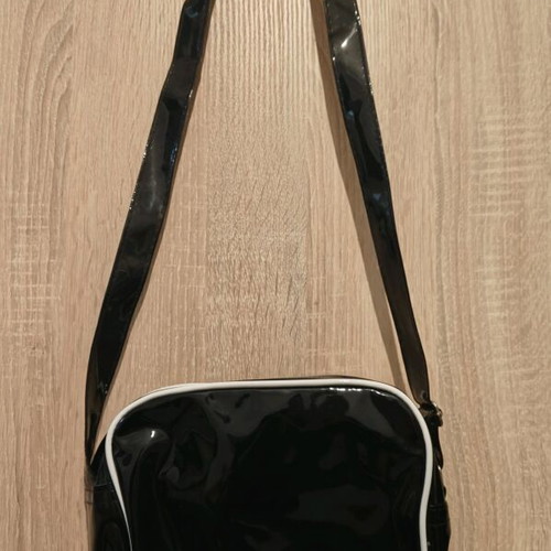 Angry Birds shoulder crossbody bag glossy like new, black