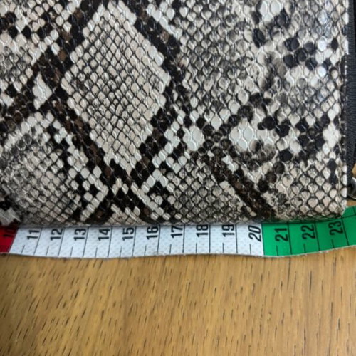 Doca wallet like new with snake skin pattern, beige and brown