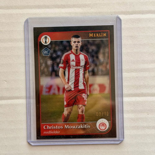 Topps Merlin Christos Mouzakitis Black Refractor 09/10 RC Olympiacos new