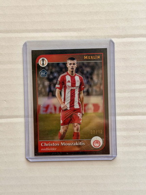 Topps Merlin Christos Mouzakitis Black Refractor 09/10 RC Olympiacos new
