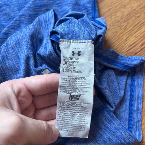 Under Armour Compression Heatgear blue fitted shirt like new