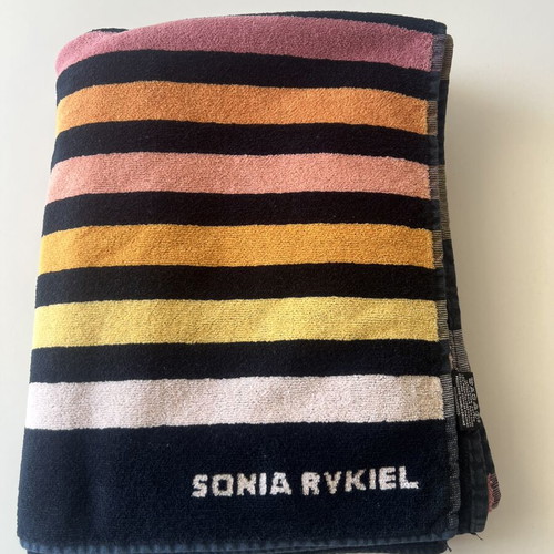 Sonia Rykiel Maison Cotton Striped Towel used 146x82 cm