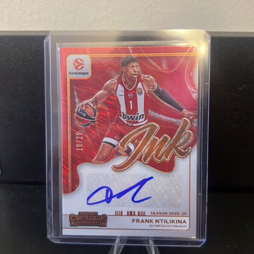 Frank Ntilikina /25 Auto Euroleague Contenders Olympiakos card