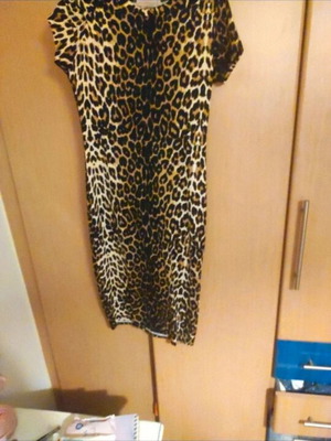 Leopard midi dress like new, multicolor, Celestino, size L