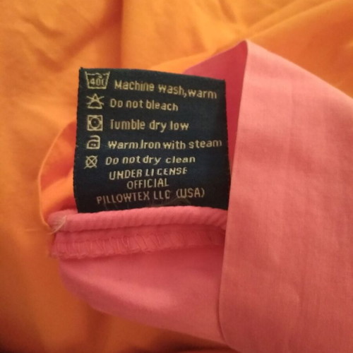 Canon double duvet cover like new, cotton, fuchsia and orange