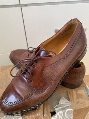Mezlan men's shoes used, brown leather Oxford/Brogues