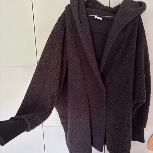 Noisy May teddy coat like new, black, XL