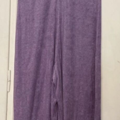 One-piece terry jumpsuit with zipper and hood, refurbished, purple