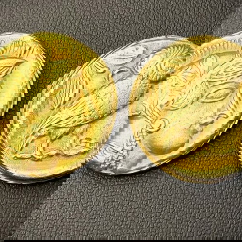 Χρυσό νόμισμα τετραδραχμο Kεφαλή Aθηνάς Κουκουβάγια 24Κ 5macro επίχρυσο Αντίγραφο ποιότητας μουσείου