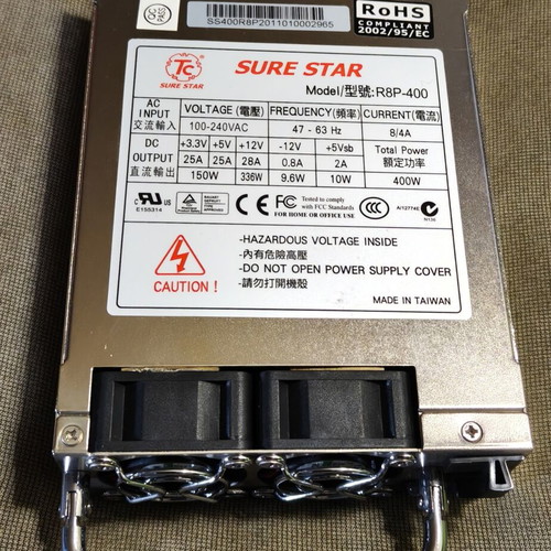 Sure Star R8P-400 400W server NAS power supplies, like new, pack of 2