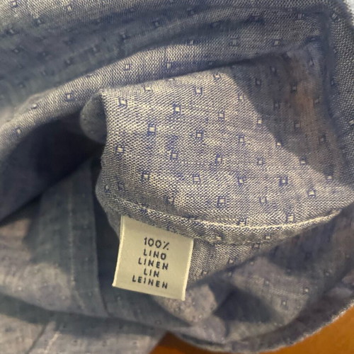 Fusaro Antonio 100% linen shirt with mandarin collar, like new