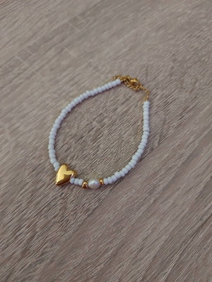 Women's bracelet like new, white and gold