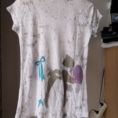 T-shirt Julia Bergovich like new, white and multicolor