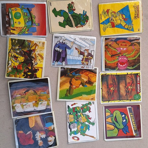 Turtles stickers used, pack of 12 pieces