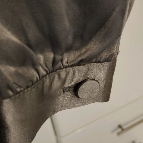 Women's satin shirt with collar H&M 42 like new, olive khaki