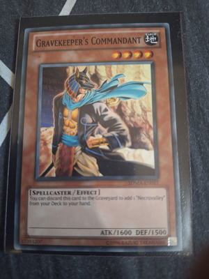 Gravekeeper's Commandant Yu-Gi-Oh! card like new, vintage
