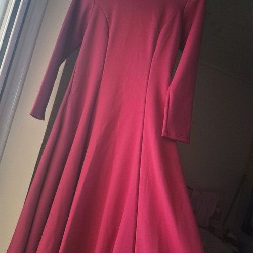 Cloche women's red long-sleeve dress new, size XL