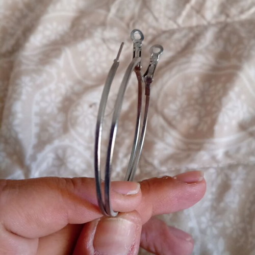 Silver hoop earrings 5cm like new