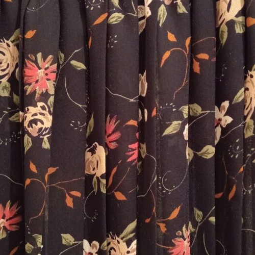 Summer pleated skirt used, floral, size S