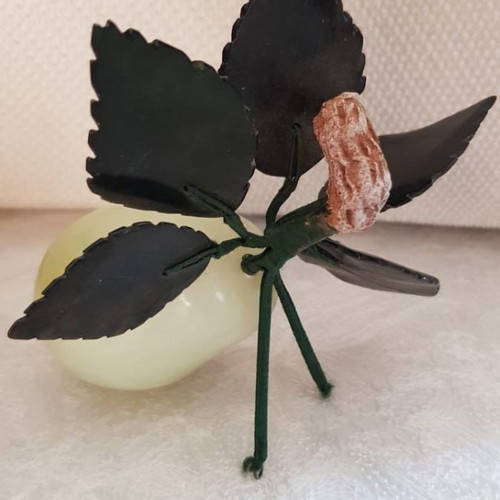 Decorative pear made of nephrite used