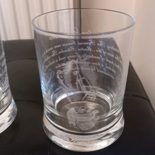 Vintage Famous Grouse collectible whiskey glasses set of 3, new