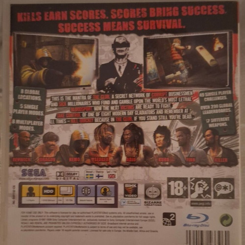 The Club PS3 game used, no manual