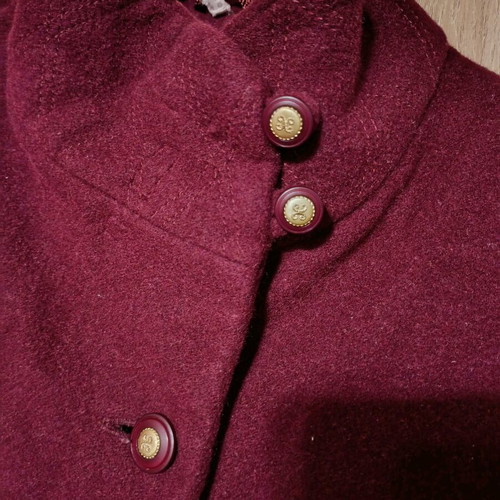 Bordeaux wool cashmere coat like new