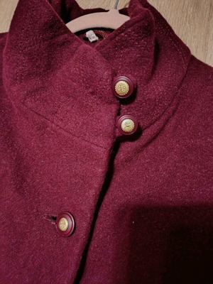 Bordeaux wool cashmere coat like new