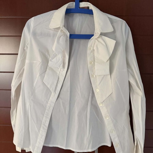 Milk & Honey London white shirt with bow, size S, like new