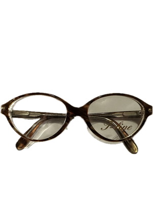 Vintage Tauschek children's eyeglasses brown oval handmade Germany