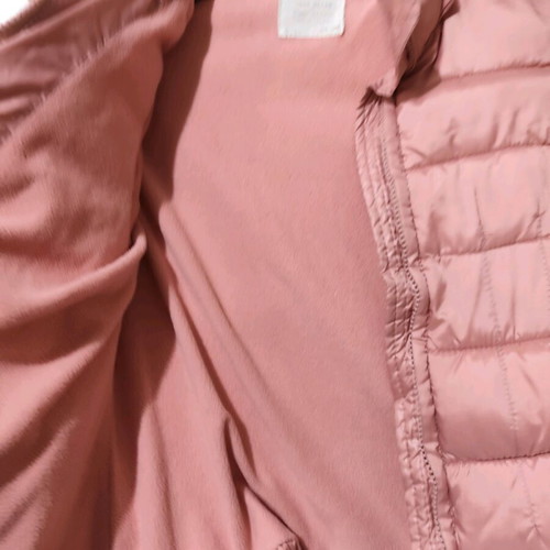 Zara Girl pink puffer jacket with fleece lining used, kids